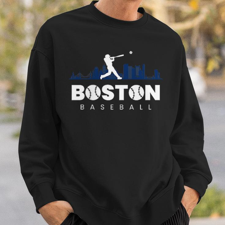 Boston Baseball Vintage Minimalist Retro Baseball Lover Sweatshirt Gifts for Him