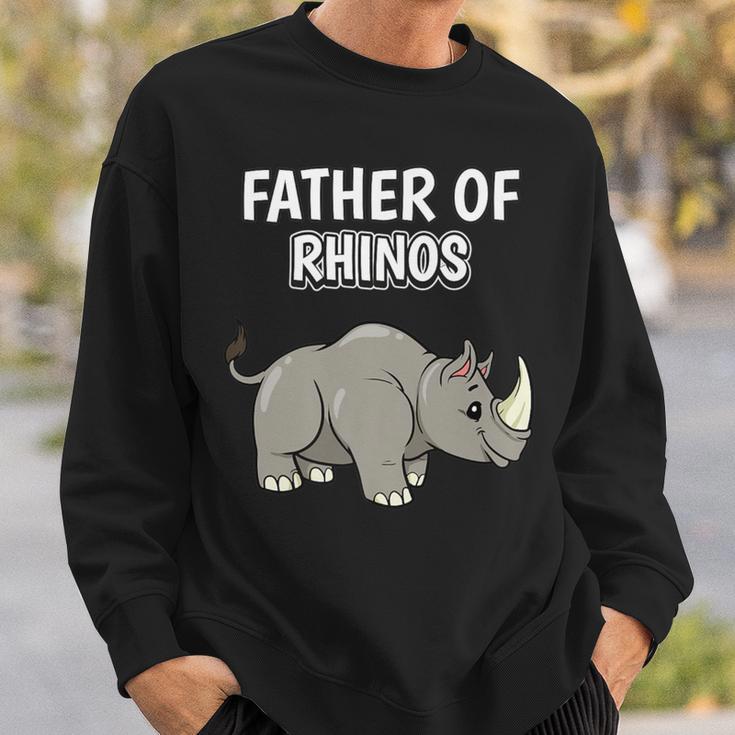 Boys Rhinoceros Dad Father's Day Father Of Rhinos Sweatshirt Gifts for Him