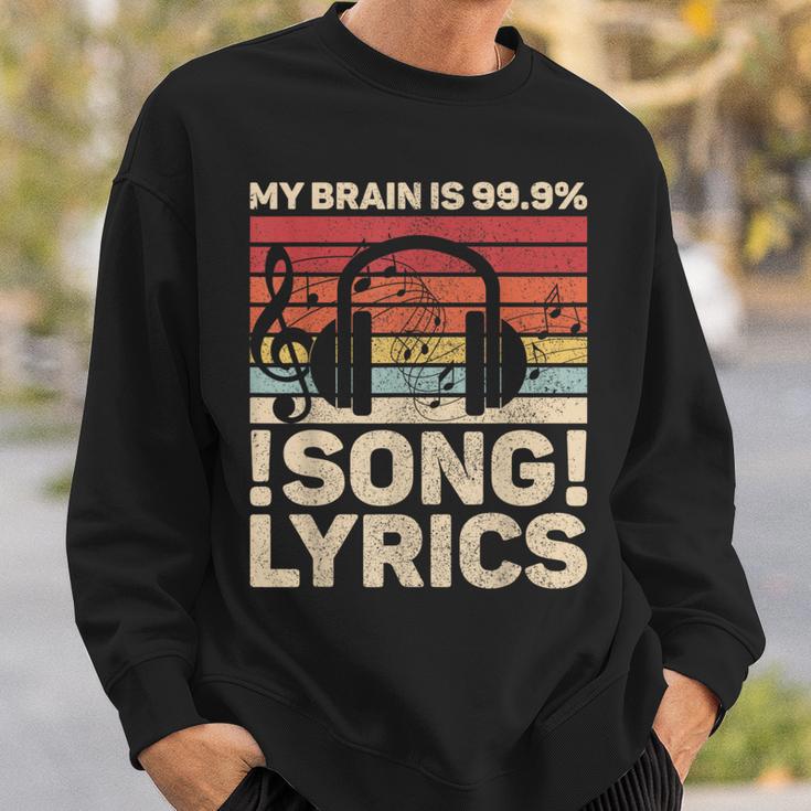 My Brain Is 999 Song Lyrics Edm Music Lovers Dj Musician Sweatshirt Gifts for Him