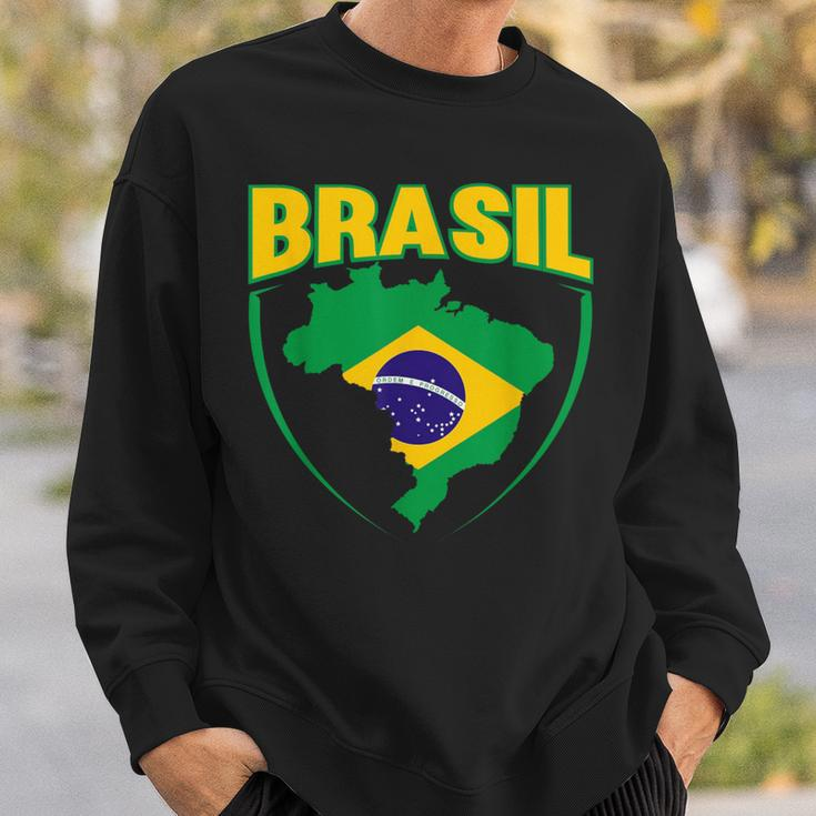 Brasil Sport Soccer Football Brazilian Flag Sweatshirt Gifts for Him