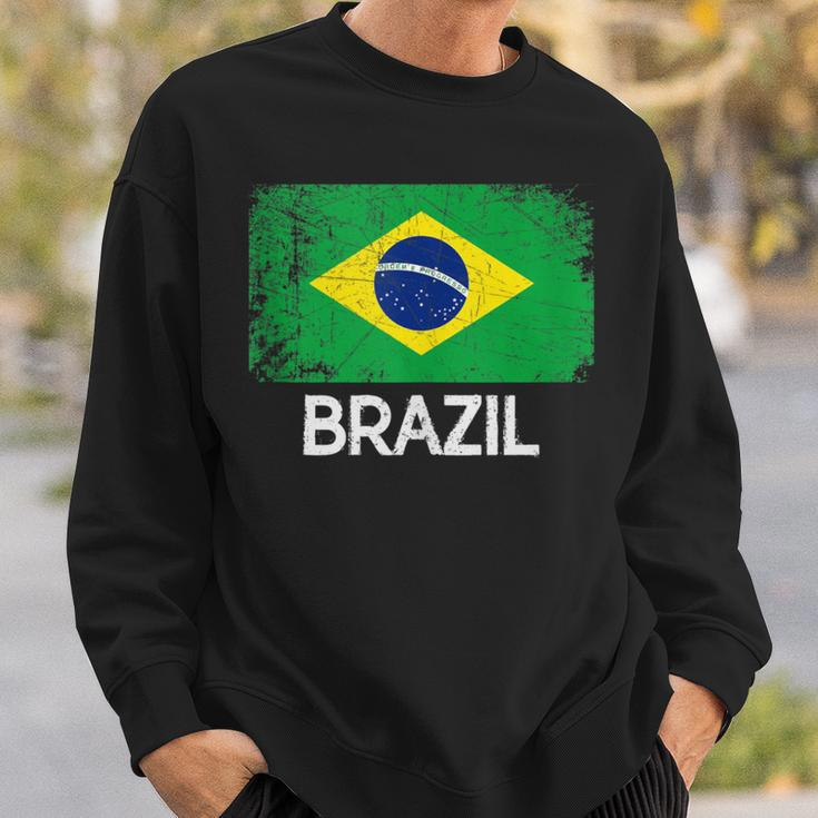 Brazilian Flag Vintage Made In Brazil Sweatshirt Gifts for Him