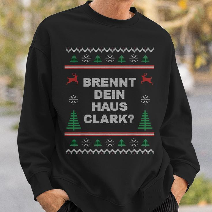 Brennt Dein Haus Clark Ugly Christmas Sweatshirt Geschenke für Ihn