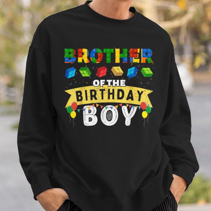 Brother Of The Birthday Boy Building Blocks Master Builder Sweatshirt Gifts for Him