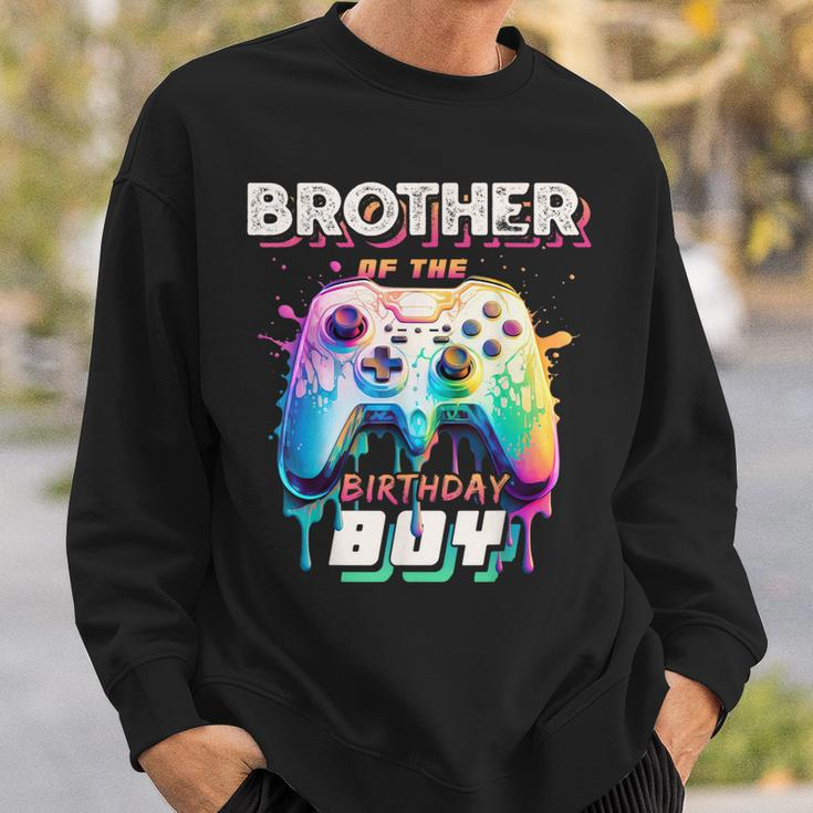 Brother Of The Birthday Boy Matching Family Video Game Party Sweatshirt Gifts for Him