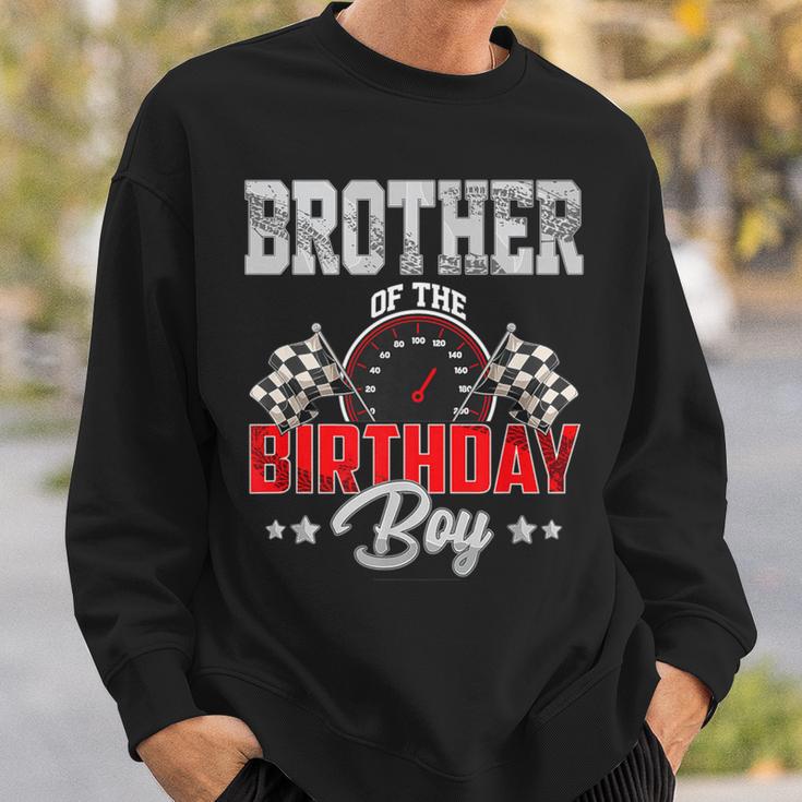 Brother Of The Birthday Boy Race Car Racing Car Driver Sweatshirt Gifts for Him