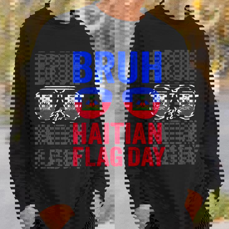 Bruh It's Haitian Flag Day Haiti Flag Boys Toddler Sweatshirt Gifts for Him