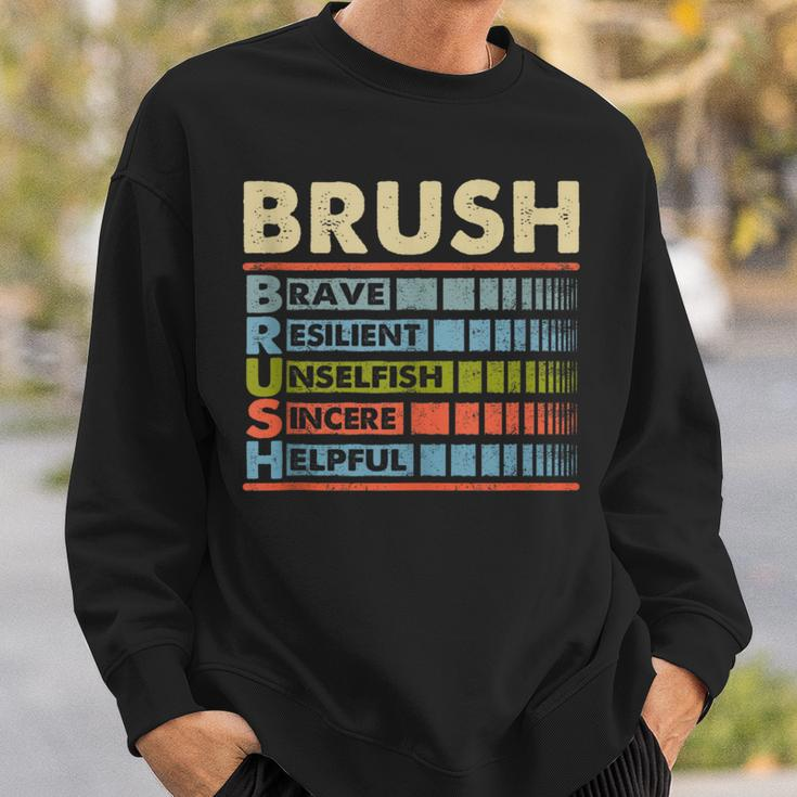 Brush Family Name Brush Last Name Team Sweatshirt Gifts for Him