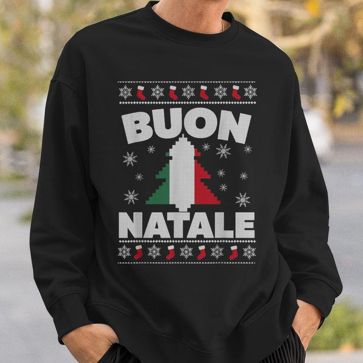 Buon Natale Merry Christmas Tree Italian Ugly Xmas Sweater Sweatshirt Gifts for Him