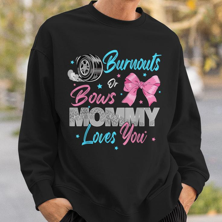 Burnouts Or Bows Mommy Loves You Gender Reveal Party Sweatshirt Gifts for Him