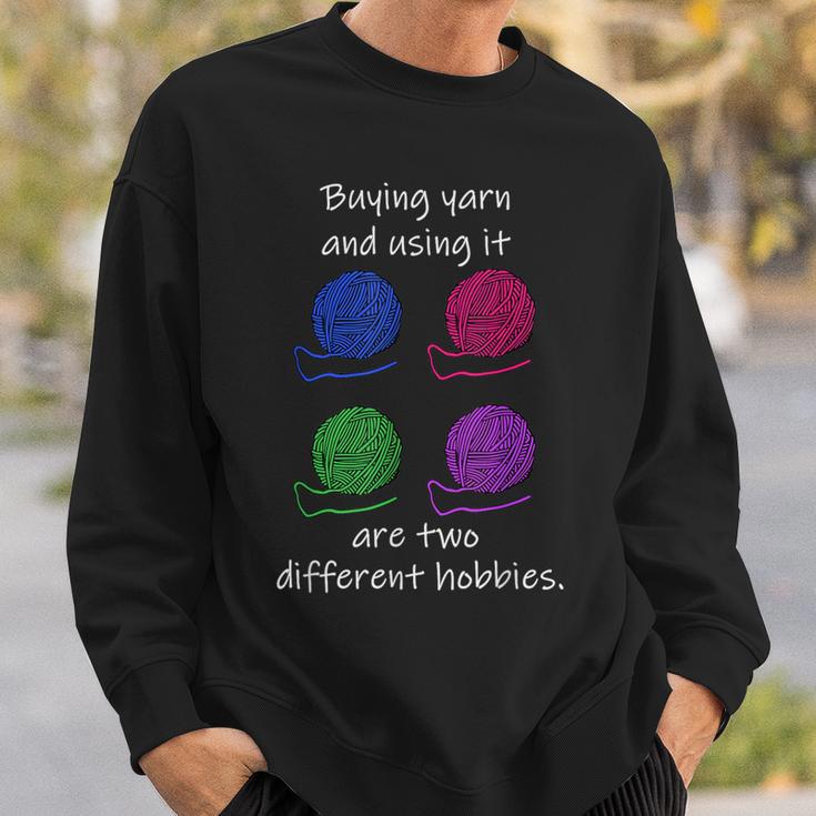 Buying Yarn Different Hobbies Knitting Crochet Sweatshirt Gifts for Him