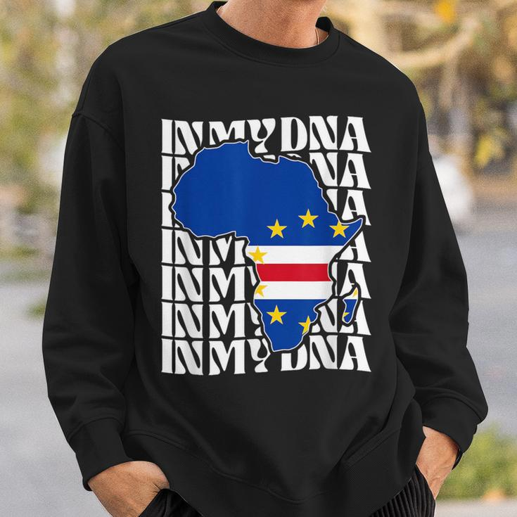 Cabo Verde Is In My Dna Love Cape Verde Flag In Africa Map Sweatshirt Gifts for Him