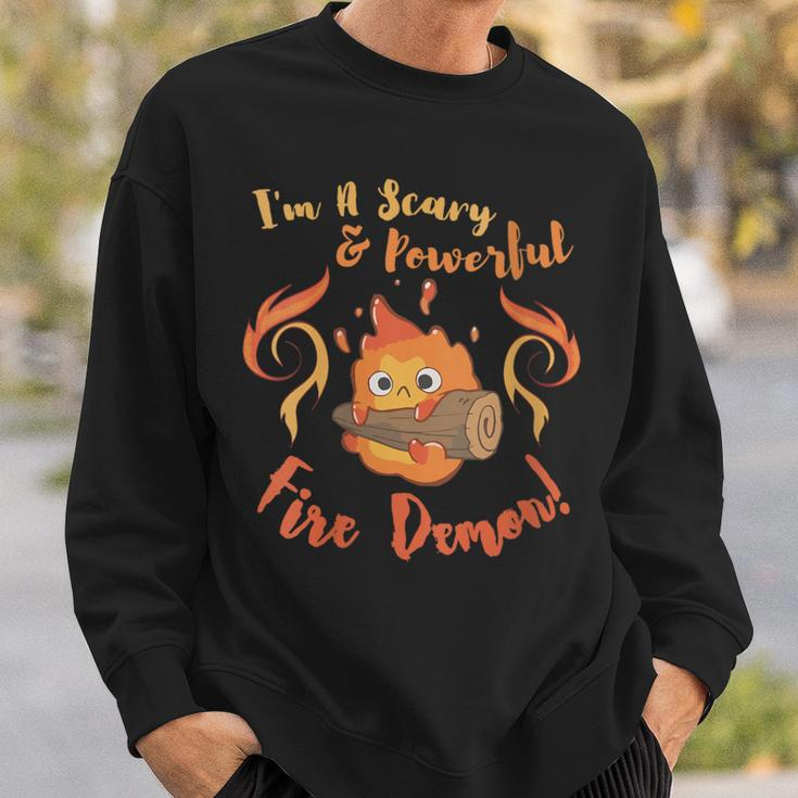 Calcifer Scary & Powerful Fire Demon Sweatshirt Gifts for Him