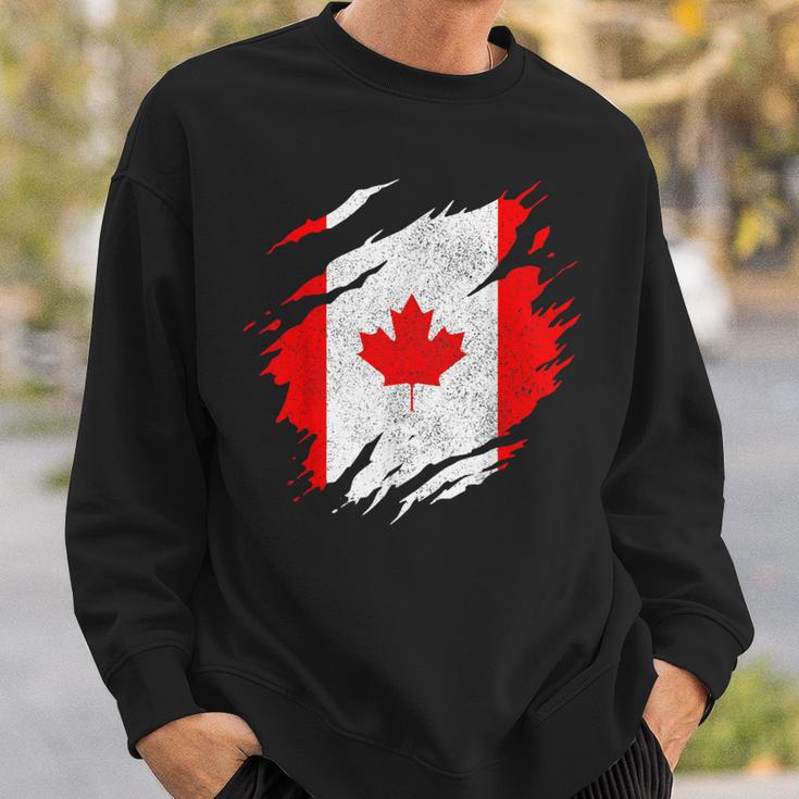 Canada Canadian Flag Vintage Sweatshirt Geschenke für Ihn