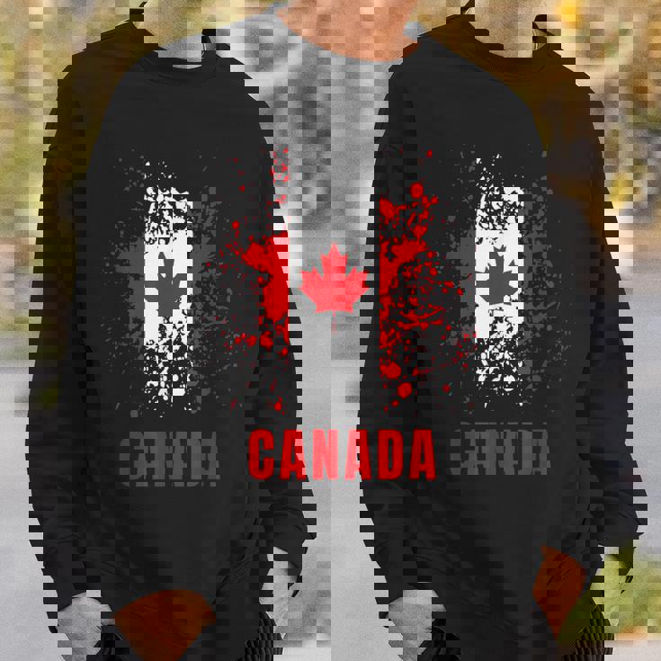 Canadá Retrointage Acuarelas Deporte Canadiense Bandera Camisa de entrenamiento Regalos para él