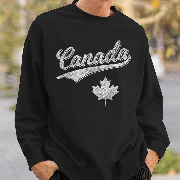 Canada Varsity Sports Script Cursive Retro Vintage Jersey Sweatshirt Gifts for Him