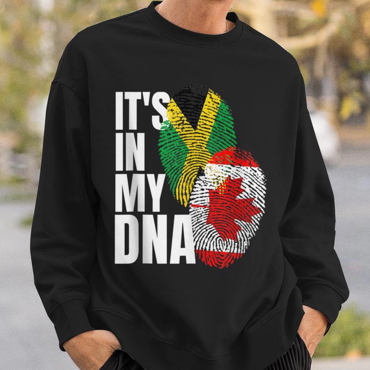 Canadian And Jamaican Mix Dna Flag Heritage Sweatshirt Gifts for Him