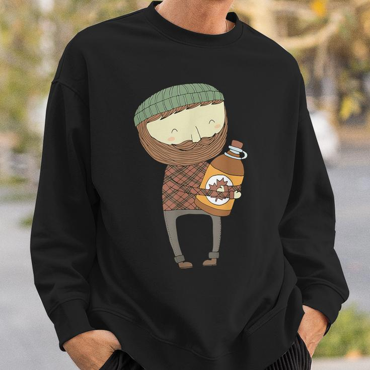 Canadian Lumberjack Maple Syrup Canada Vintage Maple Leaf Sweatshirt Gifts for Him