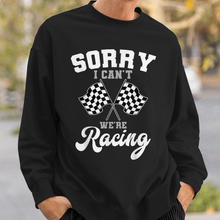 Car Racing Finish Line Automobile Sport Racer Checkered Flag Sweatshirt Gifts for Him