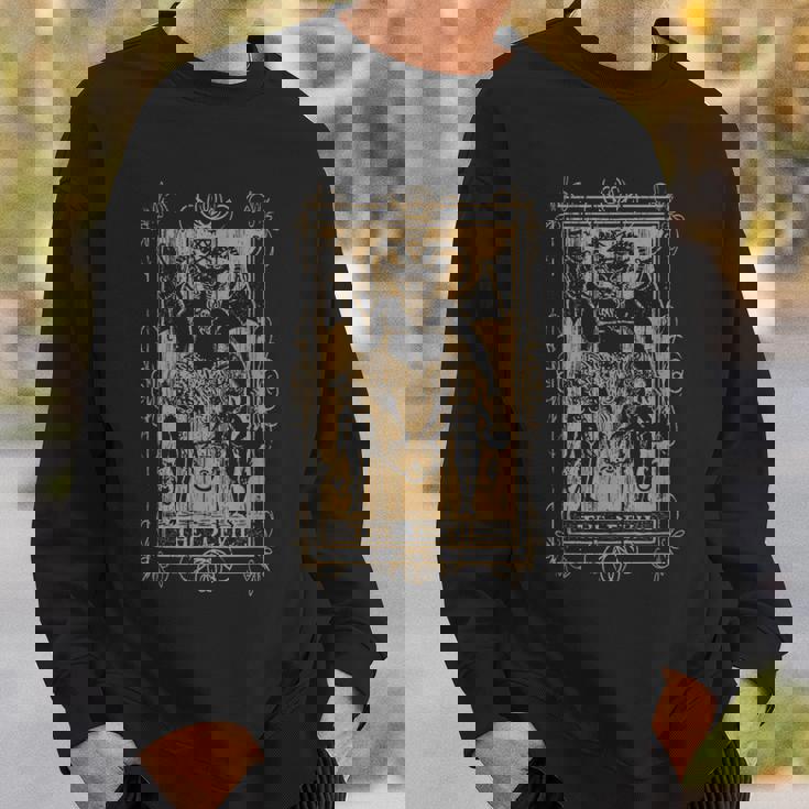 Cartas Góticas Del Tarot De La Bruja Del Diablo Horror Oculto Camisa de entrenamiento Regalos para él