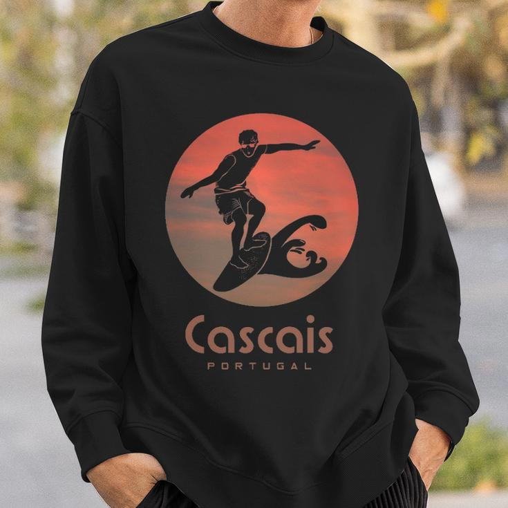 Cascais Portugal Windsurfing Surfing Surfers Sweatshirt Gifts for Him
