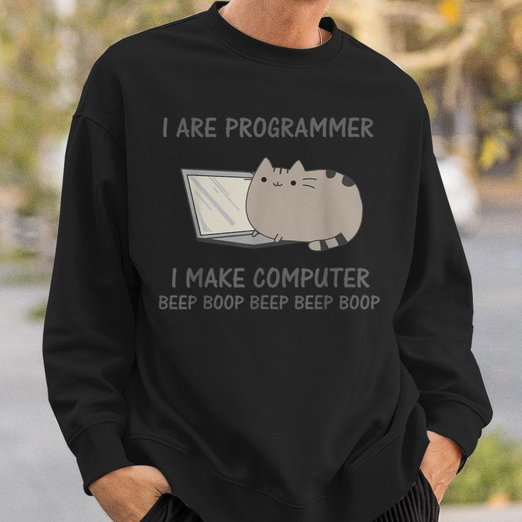 Cat Computer Kitten Computer Scientist Sweatshirt Geschenke für Ihn