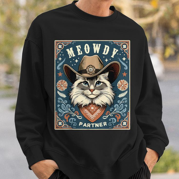 Cat Cowboy Mashup Meowdy Partner Poster Western Sweatshirt Gifts for Him