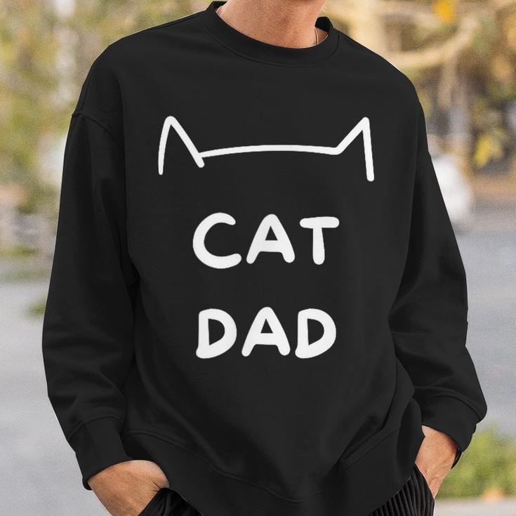 Cat Dad Cat Cute Men Sweatshirt Gifts for Him