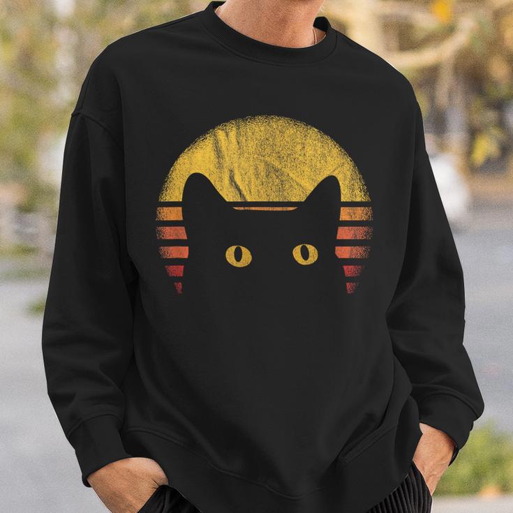 Cat Retro Vintage Sweatshirt Geschenke für Ihn