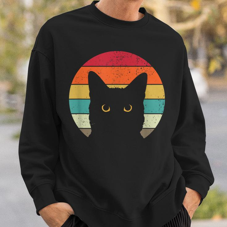 Cat Retro Vintage Cat Sweatshirt Geschenke für Ihn