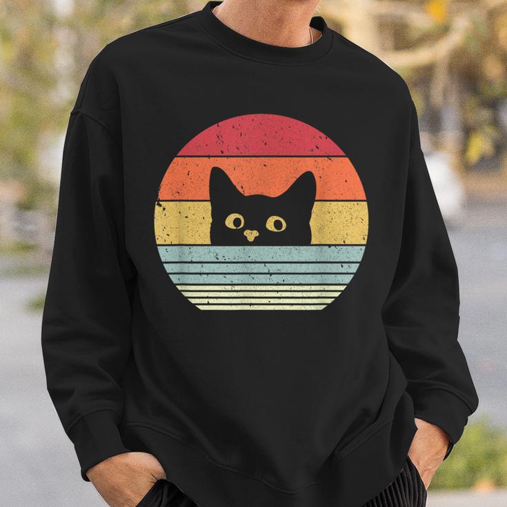 Cat Vintage Retro Vintage Sweatshirt Geschenke für Ihn