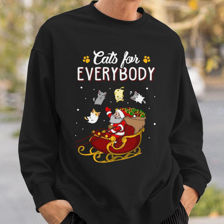 Cats For Everybody Cat Christmas Ugly Christmas Sweatshirt Gifts for Him