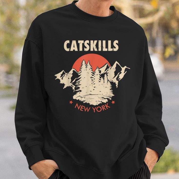 Catskills New York Ny Hiking MountainsSweatshirt Gifts for Him