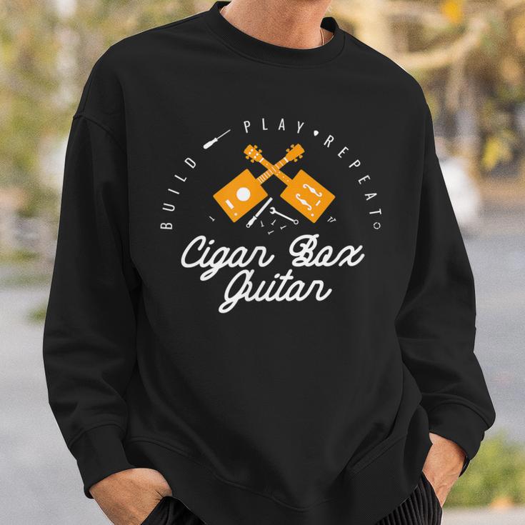 Cbg Cigar Box Guitar Cigarbox Guitar Cbg Guitar Sweatshirt Geschenke für Ihn