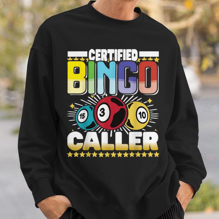 Certified Bingo Caller Bingo Player Gambling Bingo Sweatshirt Gifts for Him