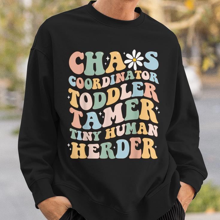 Chaos Coordinator Toddler Tamer Tiny Human Herder Daycare Sweatshirt Gifts for Him