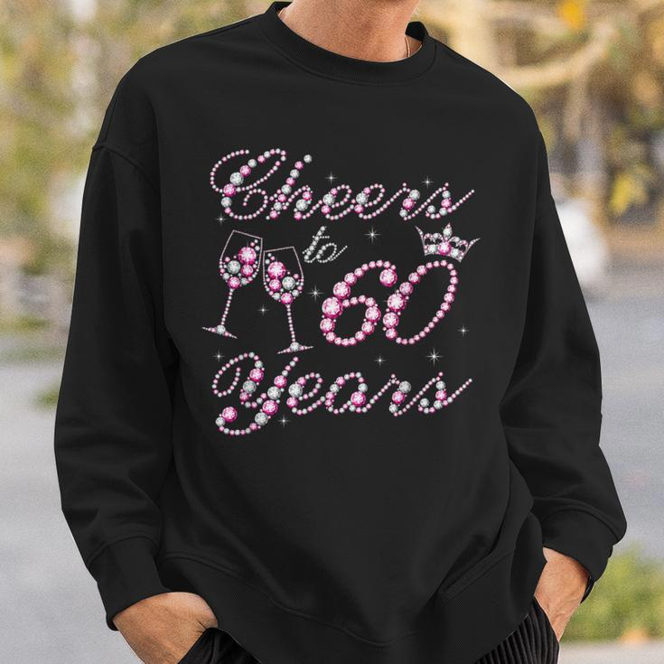 Cheers To 60 Years 1962 60Th Birthday Queen Pink Diamond Sweatshirt Gifts for Him