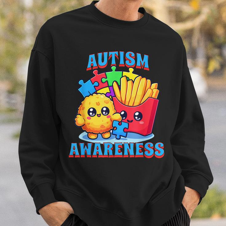 Chicken Nugget And French Fries Autism Awareness Sweatshirt Gifts for Him