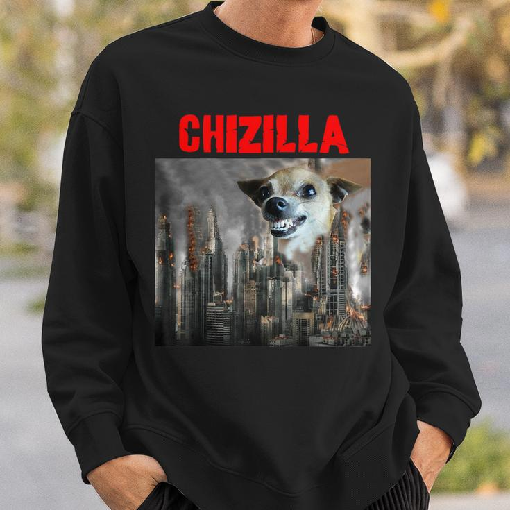 Chihuahua Dog Lovers Watch Out For The Monster Chizilla Sweatshirt Gifts for Him