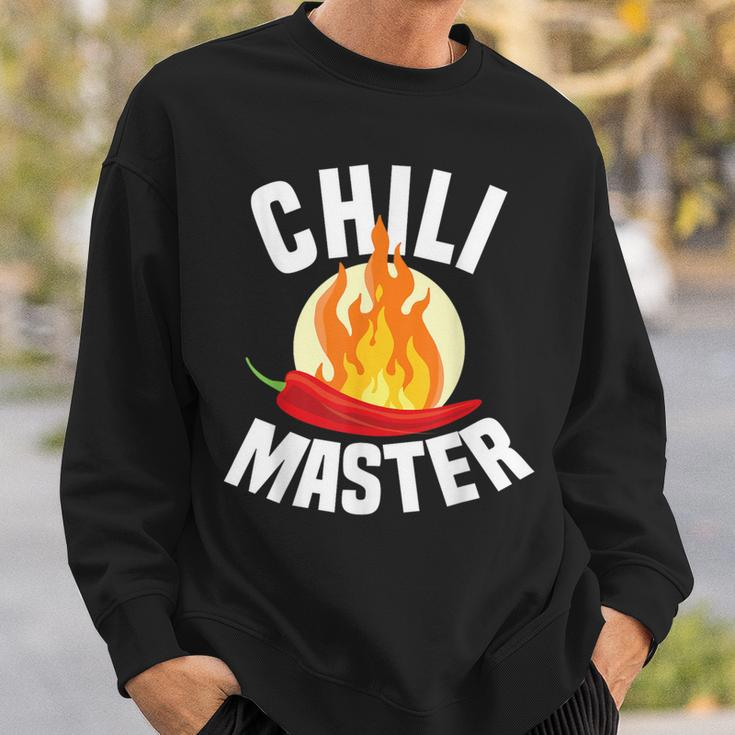 Chili Master Chilli Scharf Essen Geschenk Scoville Pepperoni Sweatshirt Geschenke für Ihn