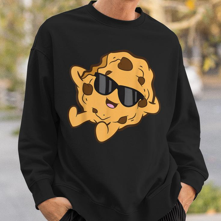 Chocolate Chip Cookie Relaxing Kawaii Cookie Sweatshirt Gifts for Him
