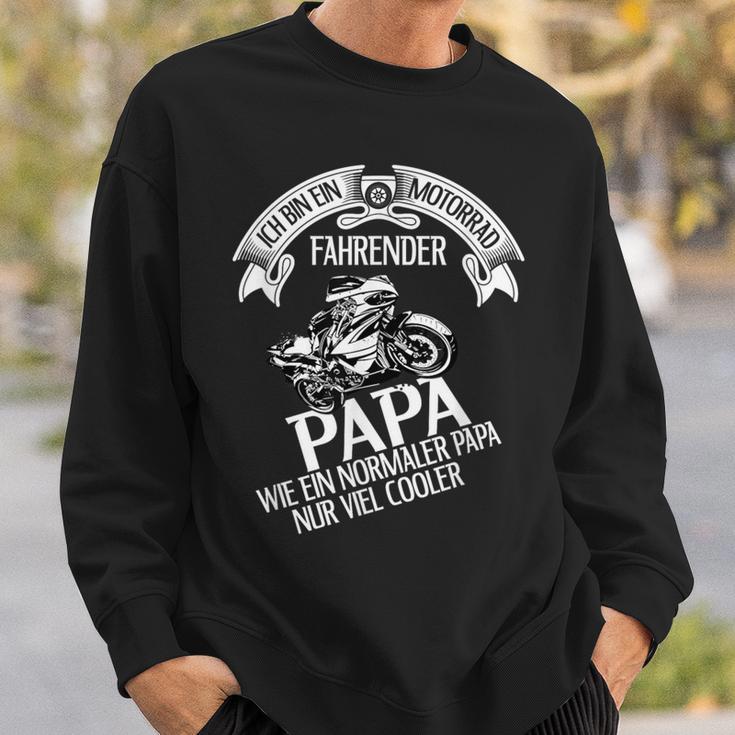 Chopper Motocross Ich Bin Ein Motorrad Fahrender Papa Sweatshirt Geschenke für Ihn