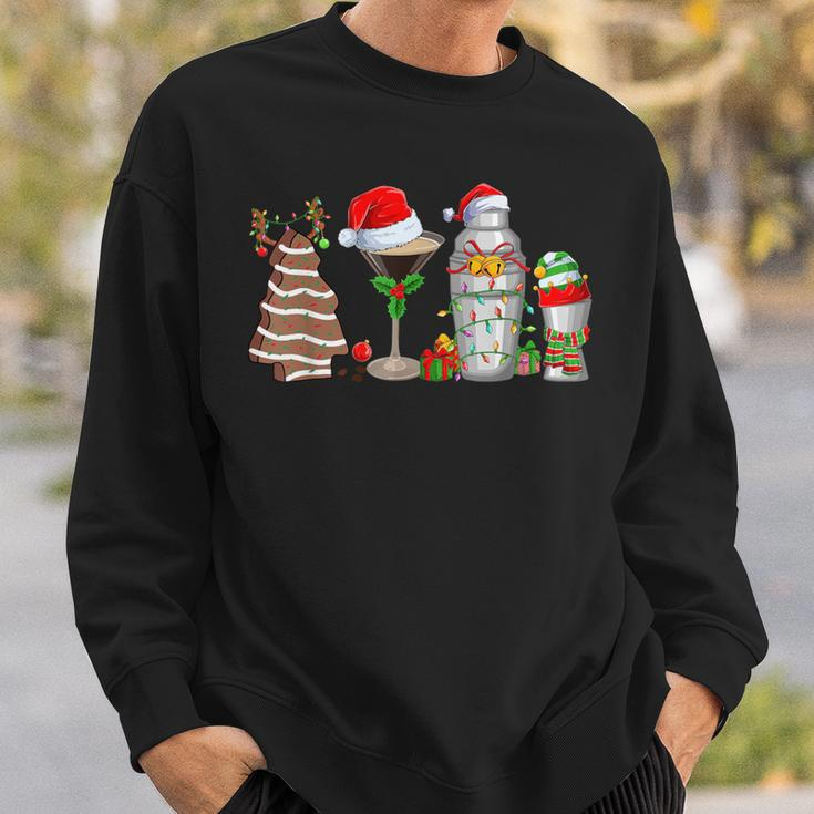 Christmas Cocktail Espresso Martini Drinking Party Bartender Sweatshirt Gifts for Him