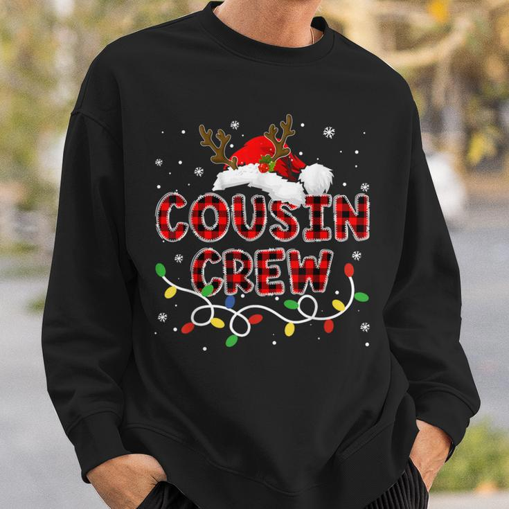 Christmas Cousin Crew Buffalo Plaid Family Xmas Pajamas Pjs Sweatshirt Gifts for Him