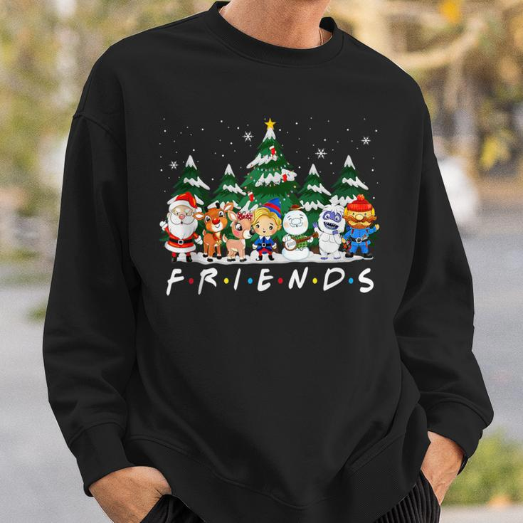 Christmas Friends Santa Rudolph Snowman Xmas Family Pajamas Sweatshirt Gifts for Him