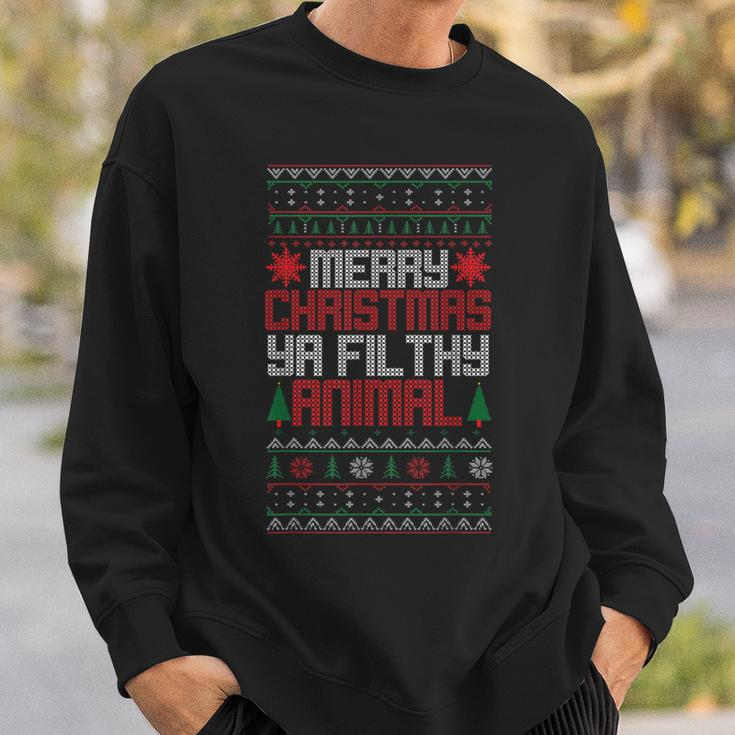 Christmas Merry Xmas Ya Filthy Animal Meme Lol Ugly Xmas Sweatshirt Gifts for Him