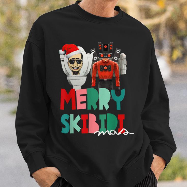 Christmas Santa Skibidi Toilet Cameraman Speakerman Tvman Sweatshirt Gifts for Him