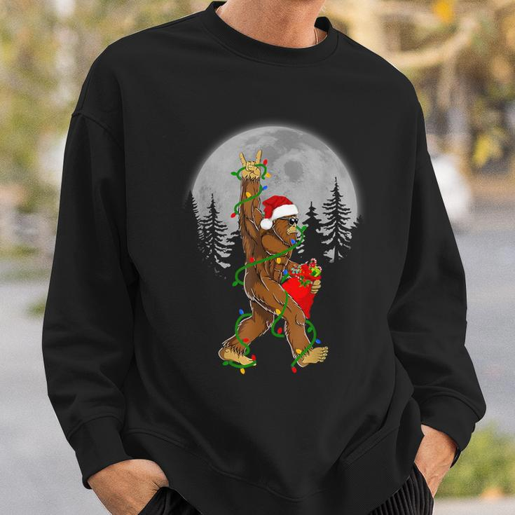 Christmas Sasquatch Rock Roll Carrying Bag Bigfoot Sweatshirt Gifts for Him