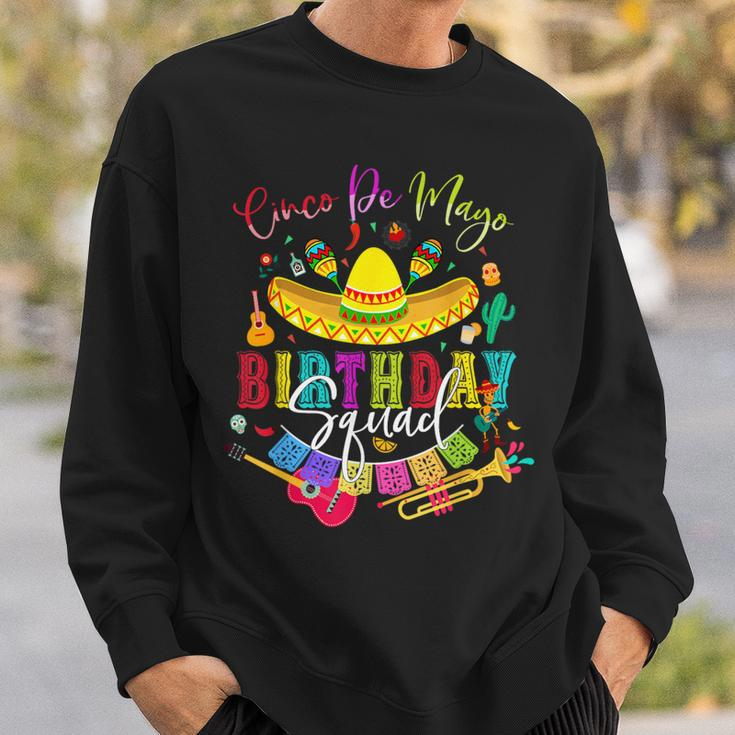 Cinco De Mayo Birthday Squad Cool Mexican Matching Family Sweatshirt Gifts for Him