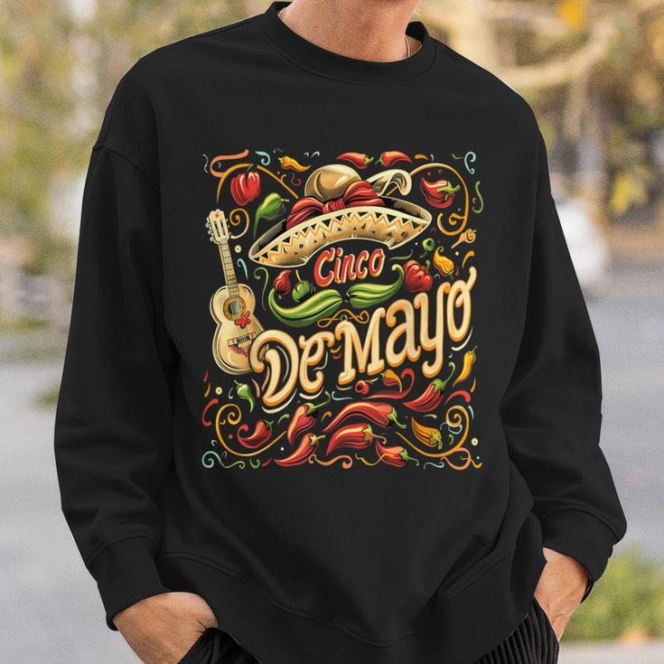 Cinco De Mayo Vintage Mexican Chilli Peppers Style Sweatshirt Gifts for Him