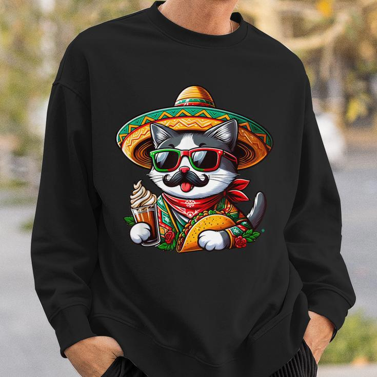Cinco De Meow Cat Taco Mexican Fiesta Sweatshirt Gifts for Him